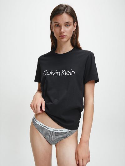Calvin Klein Underwear HU569328 | Calvin Klein Comfort Cotton Női Pizsama Felsők Fekete